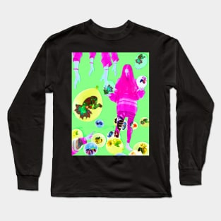 Hada GREEN & PINK Long Sleeve T-Shirt